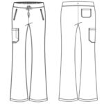 Skechers by Barco Slip-ins Flare Scrub Pants with 4 pockets and 360 stretch - view 4