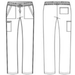 Skechers by Barco Slip-ins Scrub Pants SKP668, slim straight fit nursing uniform. - view 5