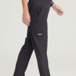 Skechers by Barco Maternity Scrub Pants with 7 pockets in black, sustainable healthcare uniform. - view 3