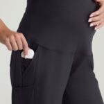 Skechers by Barco Maternity Scrub Pants with 7 pockets in black, sustainable healthcare uniform. - view 4