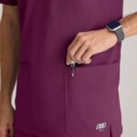 Skechers by Barco Men's Scrub Top in multiple colors, eco-friendly healthcare uniform. - view 3