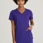 Skechers by Barco Serene Sweetheart Neck Scrub Top in various colors