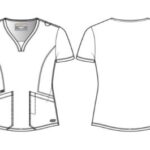 Skechers by Barco Serene Sweetheart Neck Scrub Top in various colors - view 3