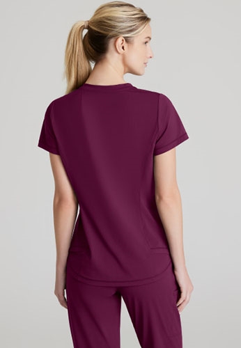 Skechers by Barco medical scrubs - Slip-ins Scrub Tops #SKT221 with tulip hem - view 2