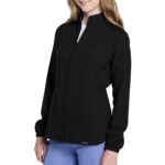 Cherokee Workwear ULTRA Women's Zip Front Anorak Jacket in Black and Navy - view 4