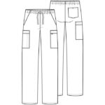 Cherokee WorkWear Men's Elastic Waist Cargo Pant in various colors - view 4