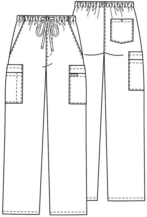 Cherokee Core Stretch Men's Fly Front Cargo Pants in various colors for healthcare professionals - view 2