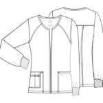 Cherokee WorkWear Core Stretch Warm Up with Zipper medical scrubs - view 3