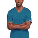 Cherokee WorkWear Core Stretch Unisex V-Neck Scrub Top in various colors