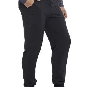 Cherokee Allura Men's Mid Rise Jogger Scrub Pants CKA189 in black