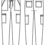 Cherokee Allura Men's Mid Rise Jogger Scrub Pants CKA189 in black - view 5