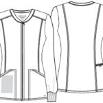Cherokee Allura Women's Zip Front Scrub Jacket CKA384 - Stretch Nursing Jacket - view 3