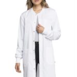 Cherokee Revolution Tech Unisex Antimicrobial Lab Coat in white