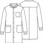 Cherokee Revolution Tech Unisex Antimicrobial Lab Coat in white - view 2