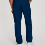 Landau Unisex Pocketless Scrub Pants in black, perfect for medical scrubs and nursing scrubs. - view 3