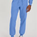Landau Scrub Zone Unisex Jogger Scrub Pants in Ciel Blue