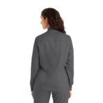 Landau ProFlex Women's Scrub Jacket with pockets and mock neck, ideal healthcare uniform. - view 3