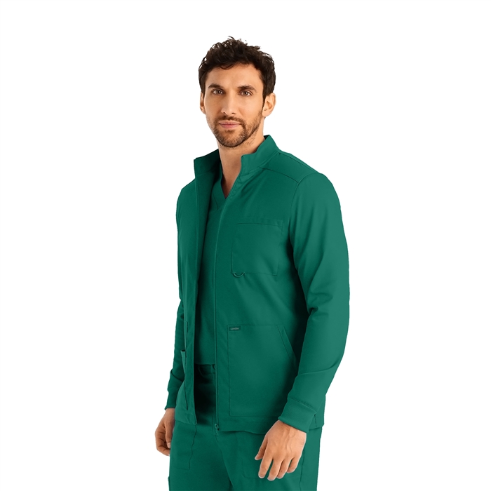 Landau ProFlex Men's Scrub Jacket LJ702 with 4 pockets and modern fit - view 2