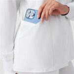 Landau ProFlex Women's Snap-Front Scrub Jackets in modern fit with 3 pockets - view 5