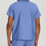 Landau Scrub Zone Unisex V-Neck Scrub Tops in various colors - view 3