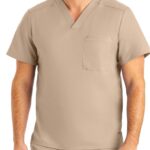 Landau ProFlex Men's 2-Pocket V-Neck Scrub Top in modern fit for healthcare professionals
