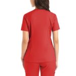 Landau ProFlex Women's V-Neck Scrub Tops in modern fit with pockets - view 8