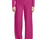 Med Couture MC Insight Wide Leg Scrub Pants for Women with ruched design - view 2