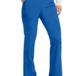 Med Couture AMP High Rise Flare Scrub Pants for Women in various colors - view 2