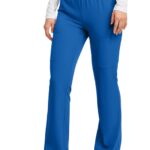 Med Couture AMP High Rise Flare Scrub Pants for Women in various colors - view 4