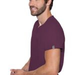 Med Couture Men's 1 Pocket Scrub Top in various colors - view 3
