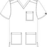 Men's 3 Pocket Scrub Top by Med Couture in various colors - view 4