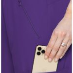 Med Couture MC Insight Zipper Scrub Pants for Women in stylish design - view 2