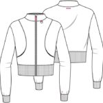 Med Couture Women's Cropped Scrub Jacket – Zip Front in various colors - view 2