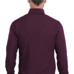 Men's Zip Front Scrub Jacket by Med Couture in black, modern fit healthcare uniform. - view 2