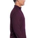 Men's Zip Front Scrub Jacket by Med Couture in black, modern fit healthcare uniform. - view 3