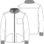 Men's Zip Front Scrub Jacket by Med Couture in black, modern fit healthcare uniform. - view 4