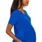 Med Couture Maternity Scrub Top V-Neck with adjustable fit and pockets - view 4