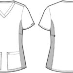 Med Couture Maternity Scrub Top V-Neck with adjustable fit and pockets - view 5