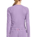 Med Couture Ruched Long Sleeve Underscrub Tee in various colors - view 3