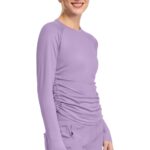 Med Couture Ruched Long Sleeve Underscrub Tee in various colors - view 4