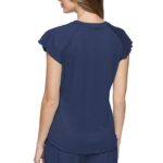 Med Couture MC Layers Lettuce-Edge Underscrub Top in various colors - view 3