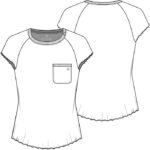 Med Couture MC Layers Lettuce-Edge Underscrub Top in various colors - view 5