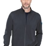 Men's Warm-Up Scrub Jacket by Med Couture Rothwear Orion in black color