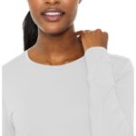 MC Layers Long Sleeve Underscrub Tee by Med Couture in black, ideal for medical scrubs.