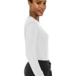 MC Layers Long Sleeve Underscrub Tee by Med Couture in black, ideal for medical scrubs. - view 4