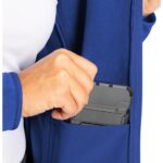 Med Couture Women's Fleece Scrub Jacket with 4 pockets in various colors - view 2