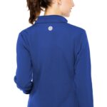 Med Couture Women's Fleece Scrub Jacket with 4 pockets in various colors - view 3