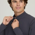 Skechers by Barco Slip-ins Men's Propel Mock Neck Tops in Black, nursing scrubs - view 2