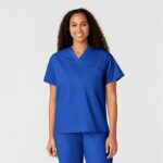 WonderWink WonderWORK Unisex V-Neck Scrub Top - Modern Fit Healthcare Uniform - view 4