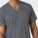 Wink Boundless Unisex V-Neck Scrub Tops by WonderWink in various colors - view 3
